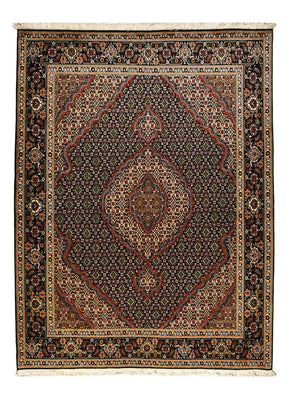 Alfombra Persa - Tabriz - Real - 202 x 150 cm - azul oscuro
