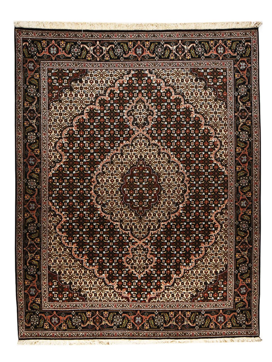 Alfombra Persa - Tabriz - Real - 200 x 151 cm - marrón oscuro