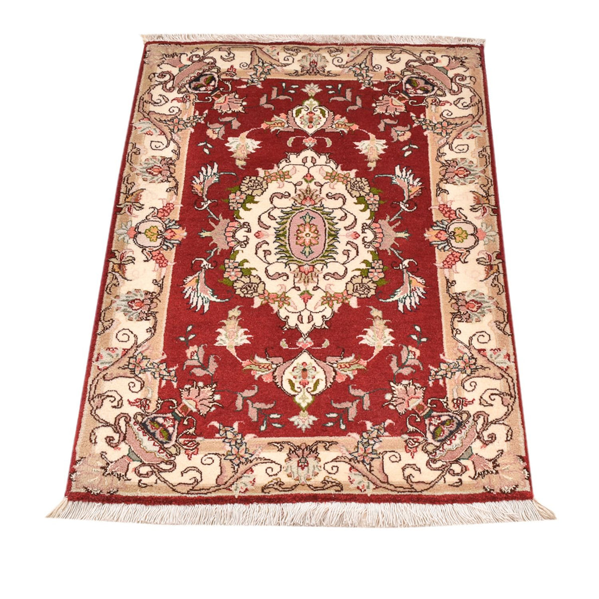 Alfombra Persa - Tabriz - Real - 90 x 60 cm - rojo