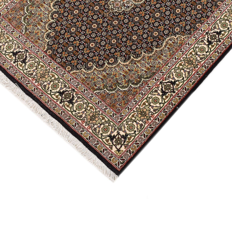 Alfombra de pasillo Alfombra Persa - Tabriz - Real - 396 x 82 cm - beige oscuro