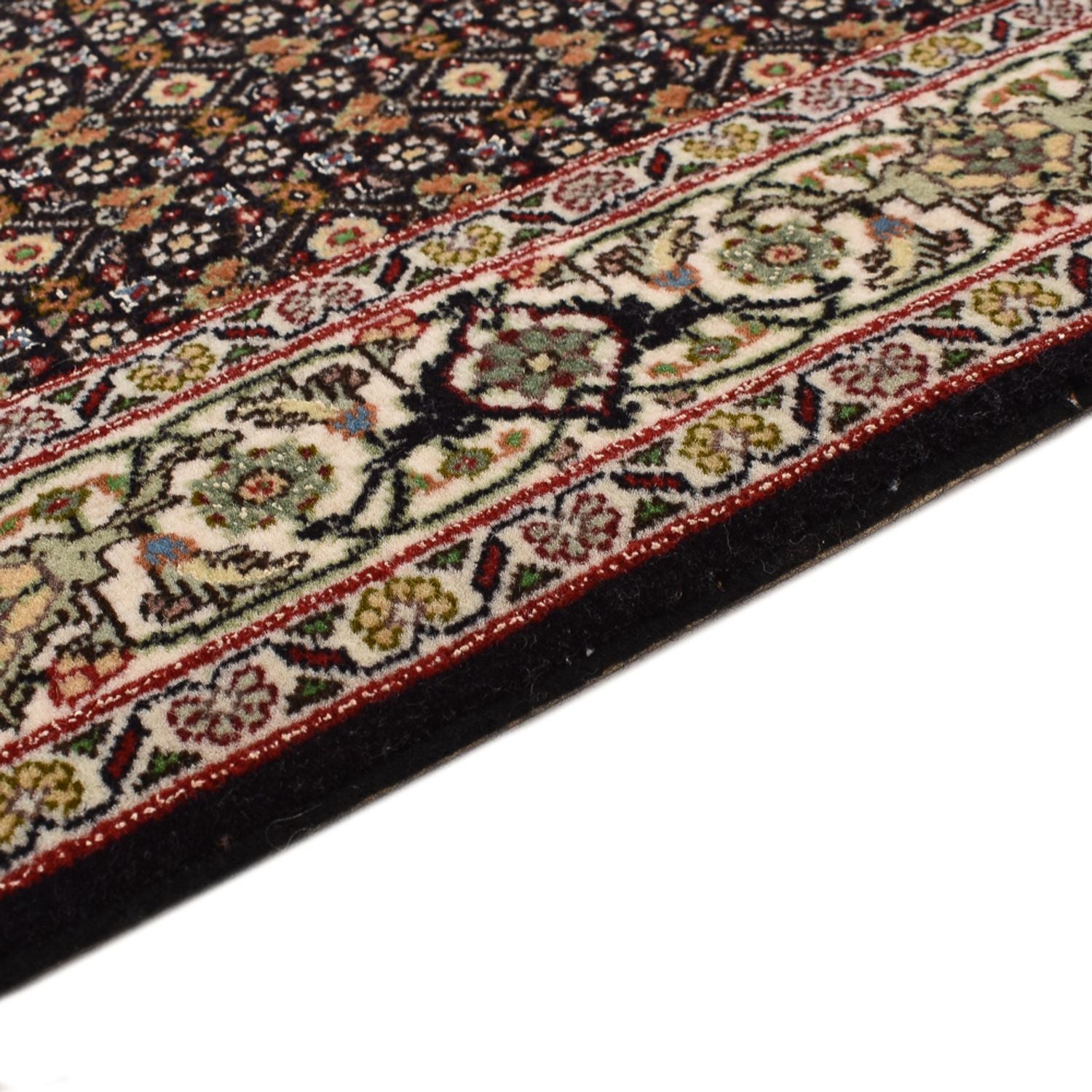 Alfombra de pasillo Alfombra Persa - Tabriz - Real - 396 x 82 cm - beige oscuro