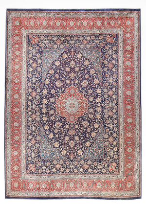 Alfombra persa - Clásica - 414 x 302 cm - azul oscuro