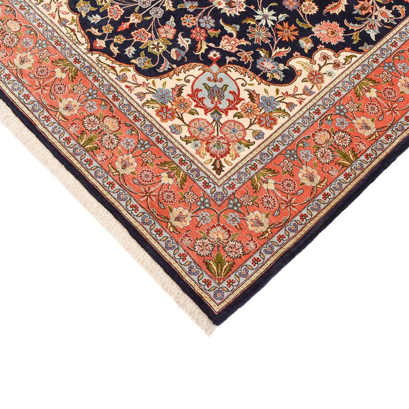 Alfombra Persa - Ghom - Royal - 202 x 141 cm - azul oscuro