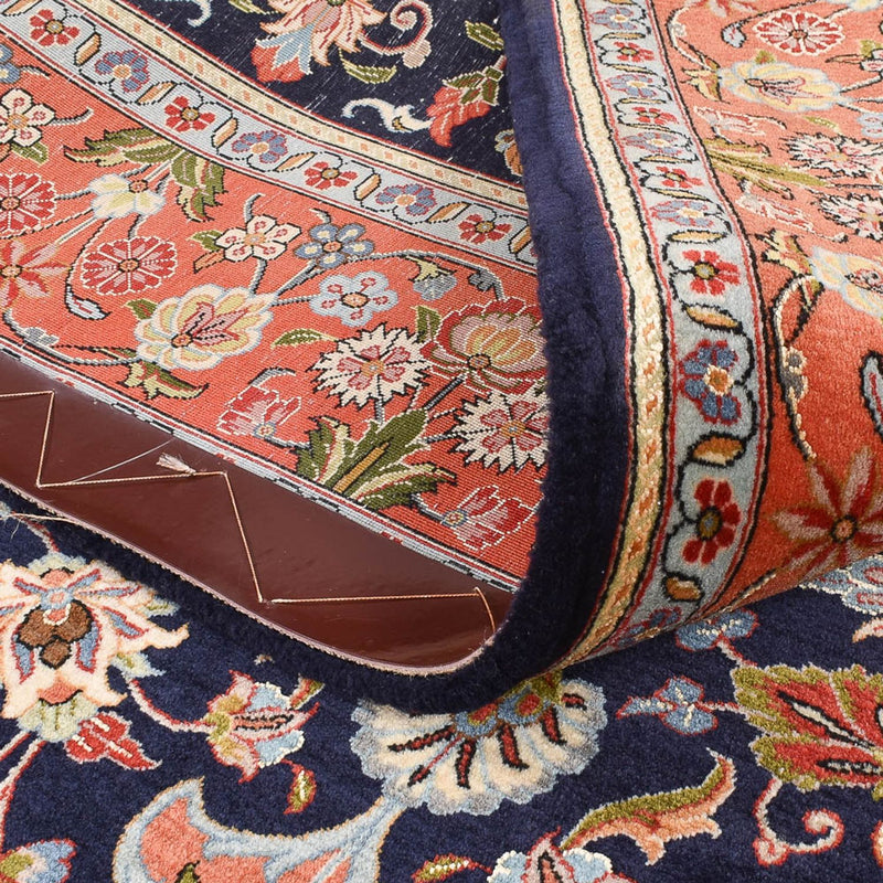 Alfombra Persa - Ghom - Royal - 202 x 141 cm - azul oscuro