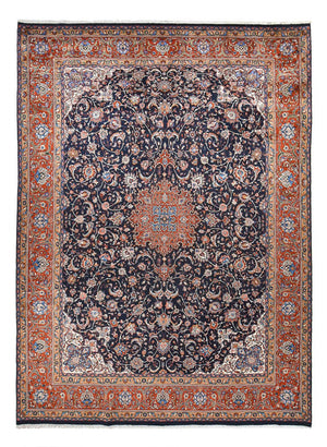 Alfombra persa - Clásica - Real - 402 x 294 cm - azul oscuro