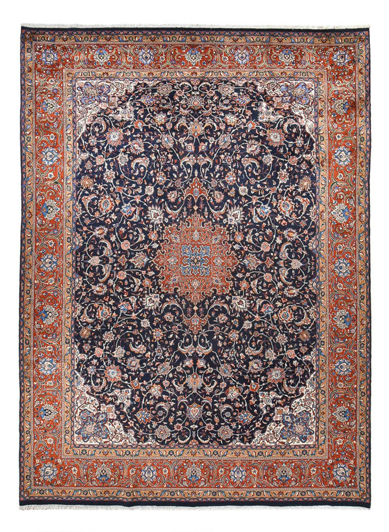 Alfombra persa - Clásica - Real - 402 x 294 cm - azul oscuro