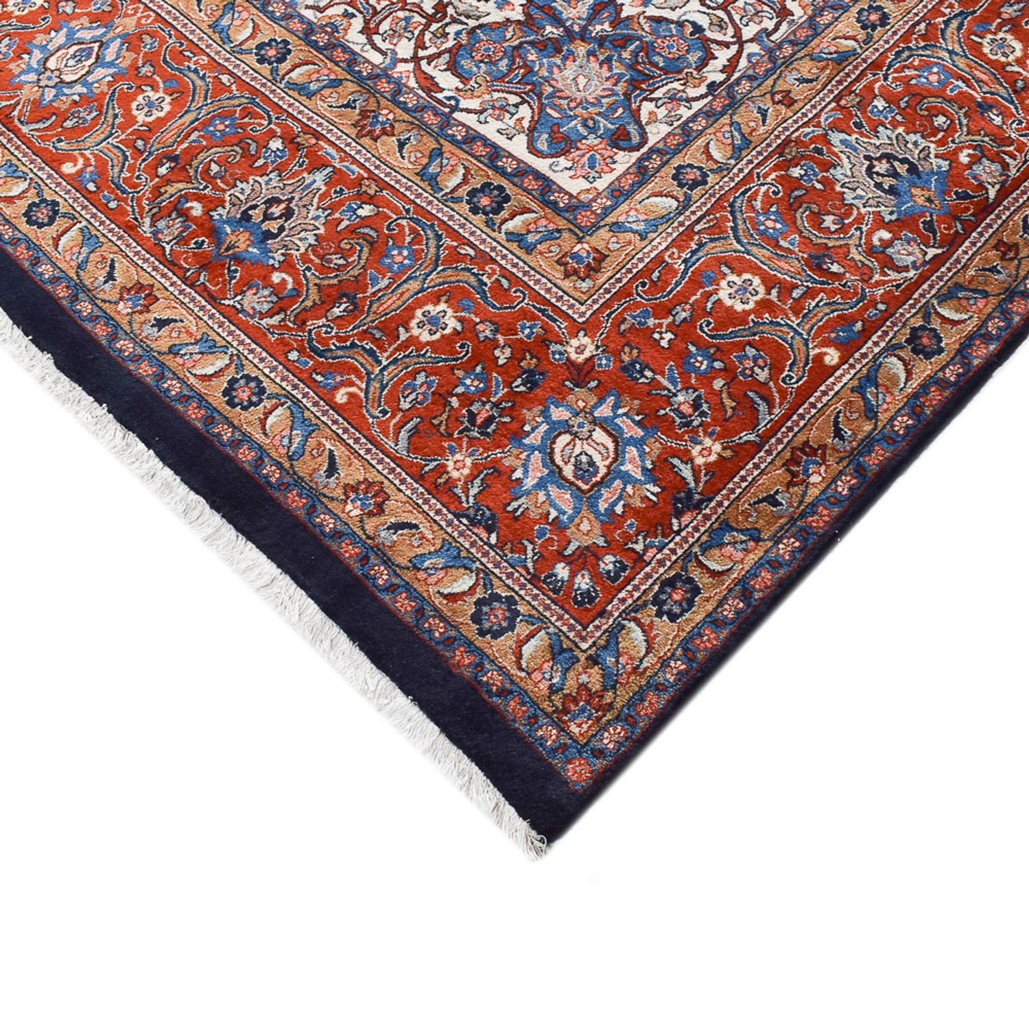 Alfombra persa - Clásica - Real - 402 x 294 cm - azul oscuro