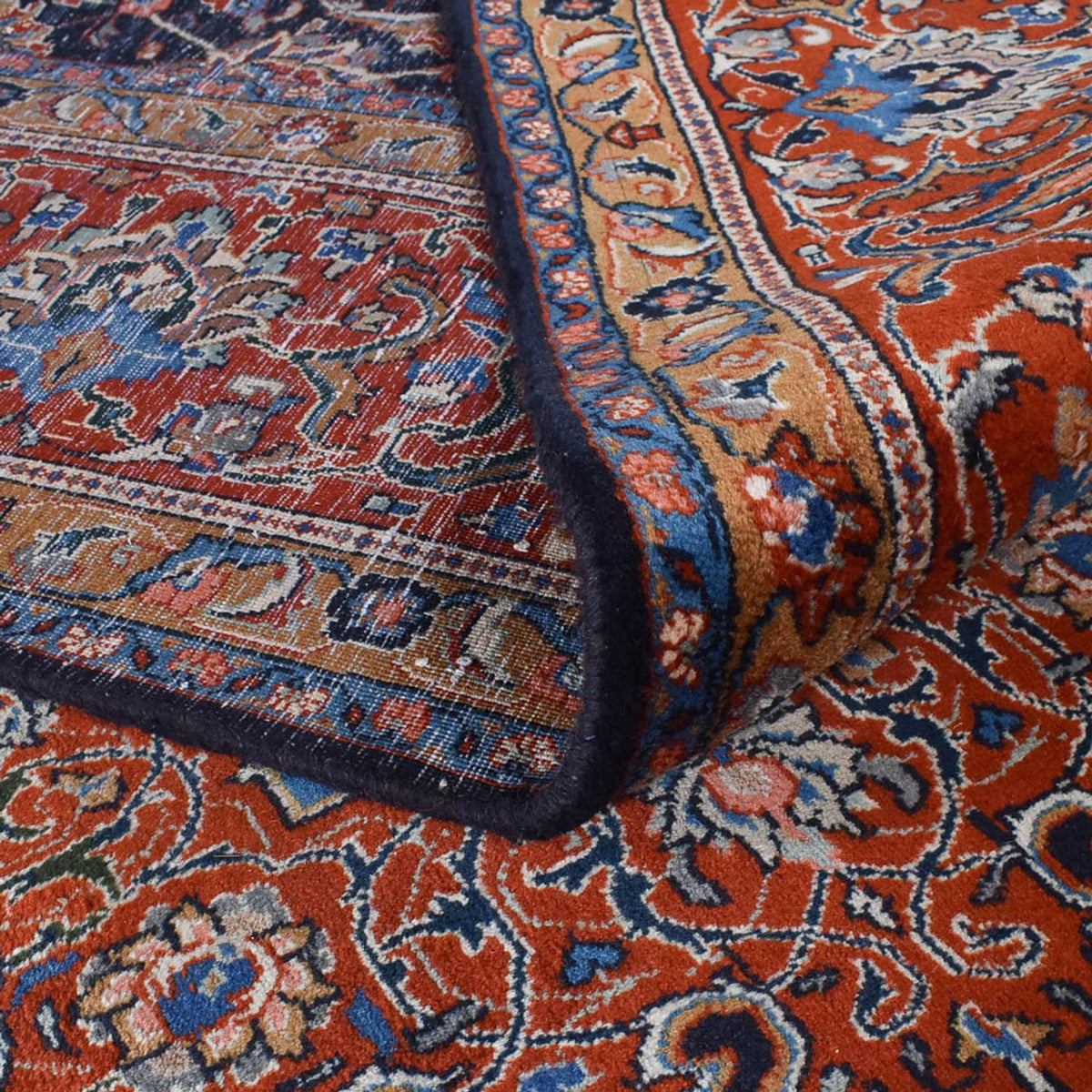 Alfombra persa - Clásica - Real - 402 x 294 cm - azul oscuro