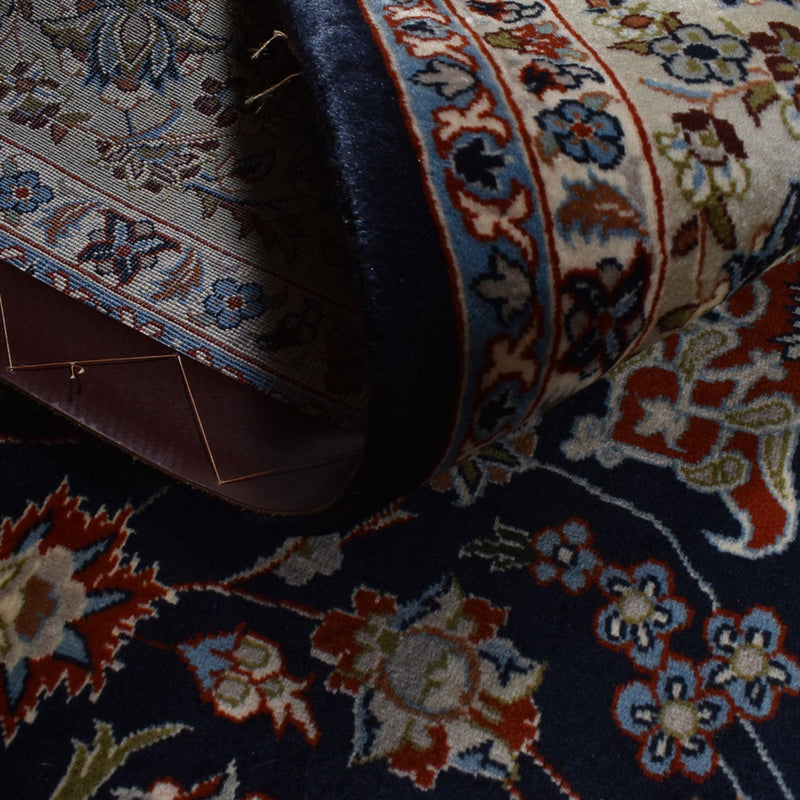 Alfombra persa - Real - Real - 295 x 192 cm - azul oscuro