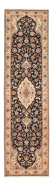 Alfombra de pasillo Alfombra Persa - Tabriz - Real - 310 x 82 cm - azul oscuro