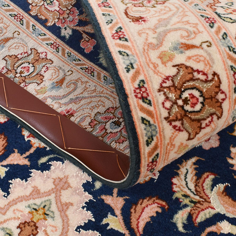Alfombra de pasillo Alfombra Persa - Tabriz - Real - 310 x 82 cm - azul oscuro