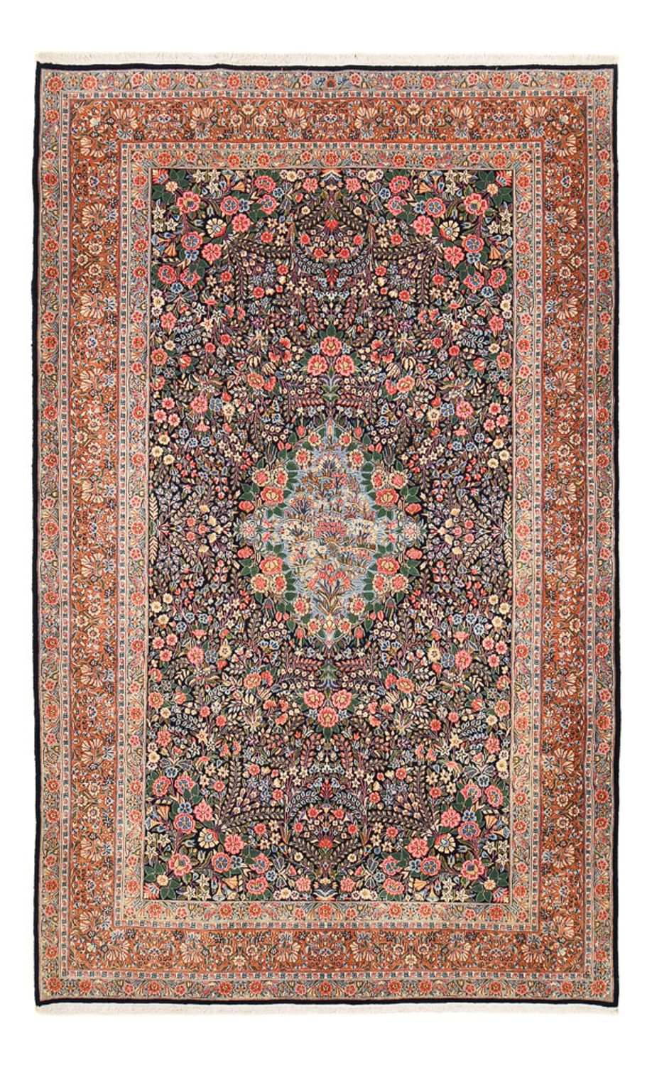Alfombra persa - Real - 335 x 200 cm - azul oscuro