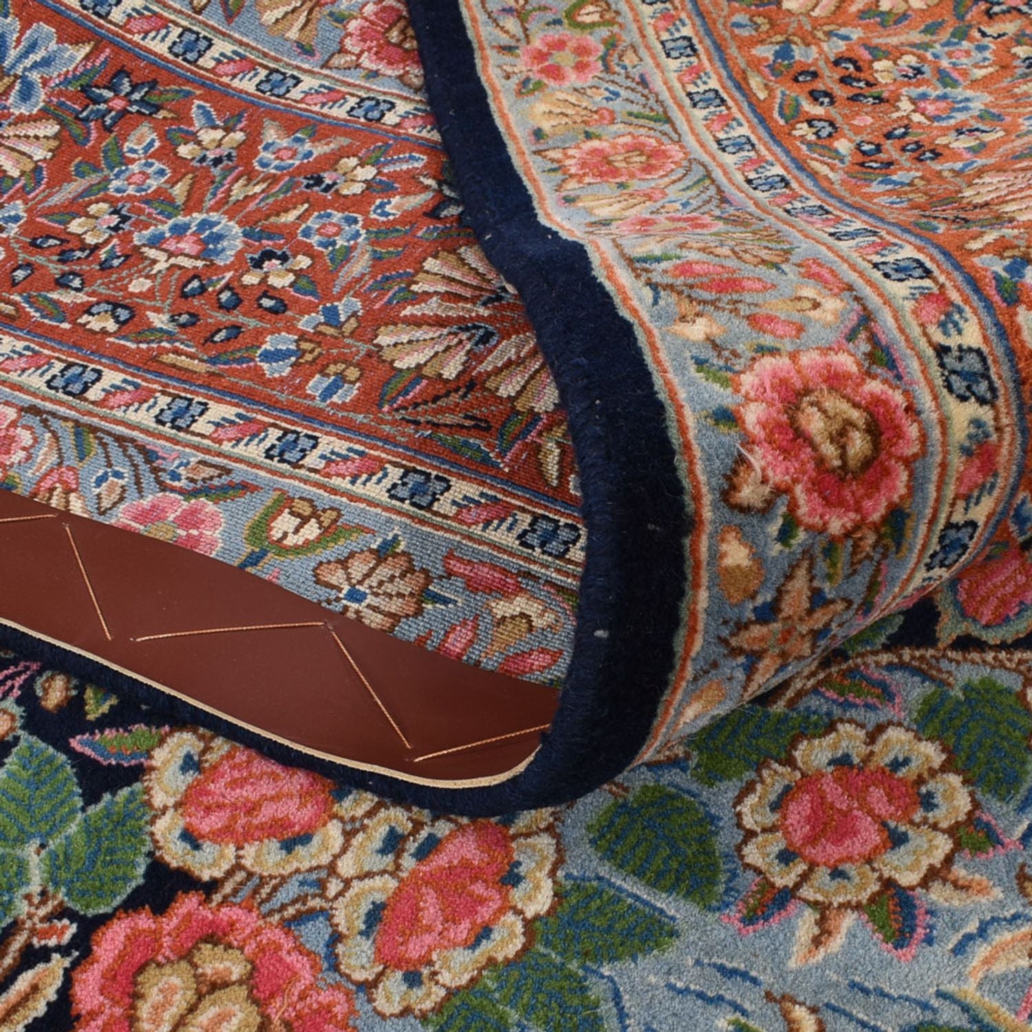 Alfombra persa - Real - 335 x 200 cm - azul oscuro