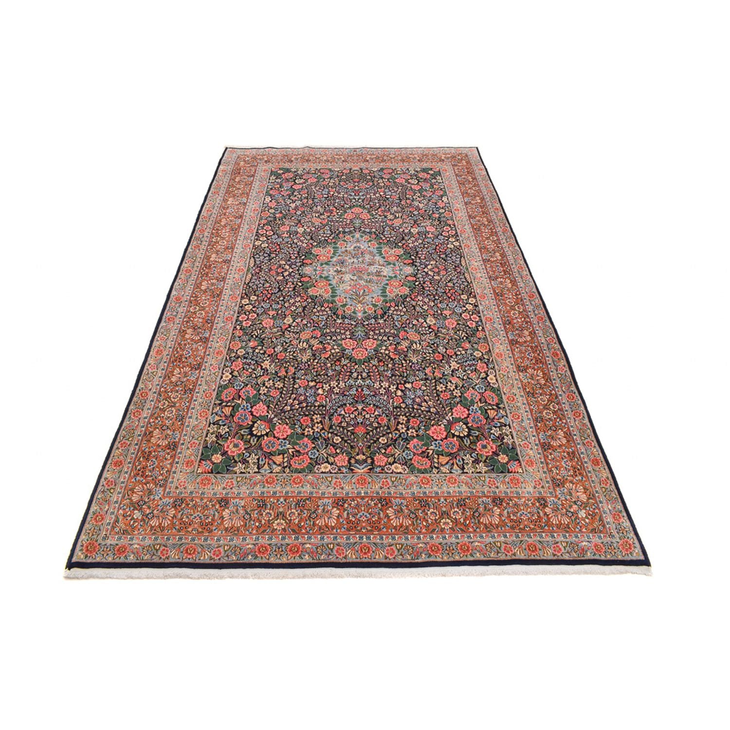 Alfombra persa - Real - 335 x 200 cm - azul oscuro