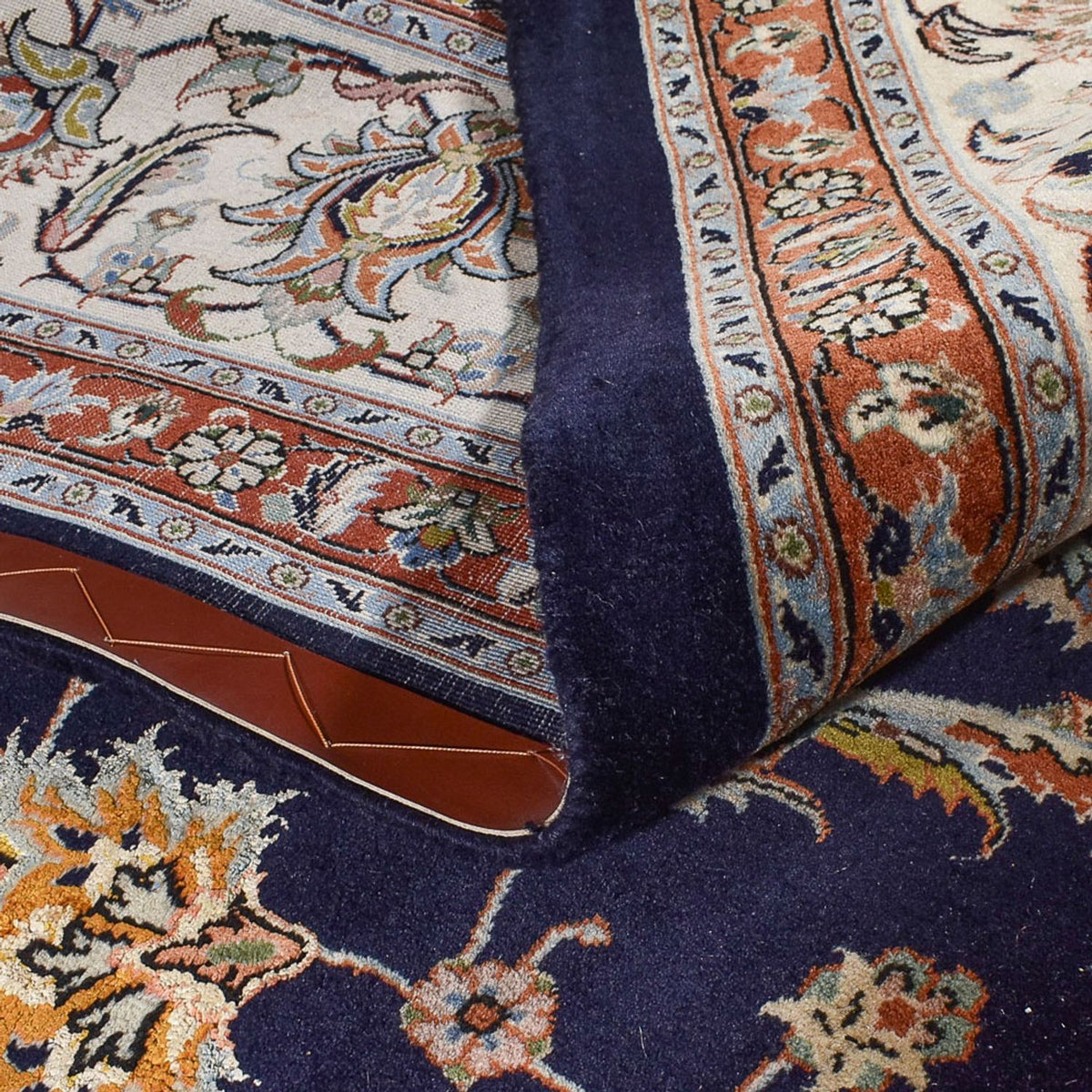 Alfombra persa - Clásica - Real - 391 x 304 cm - azul oscuro