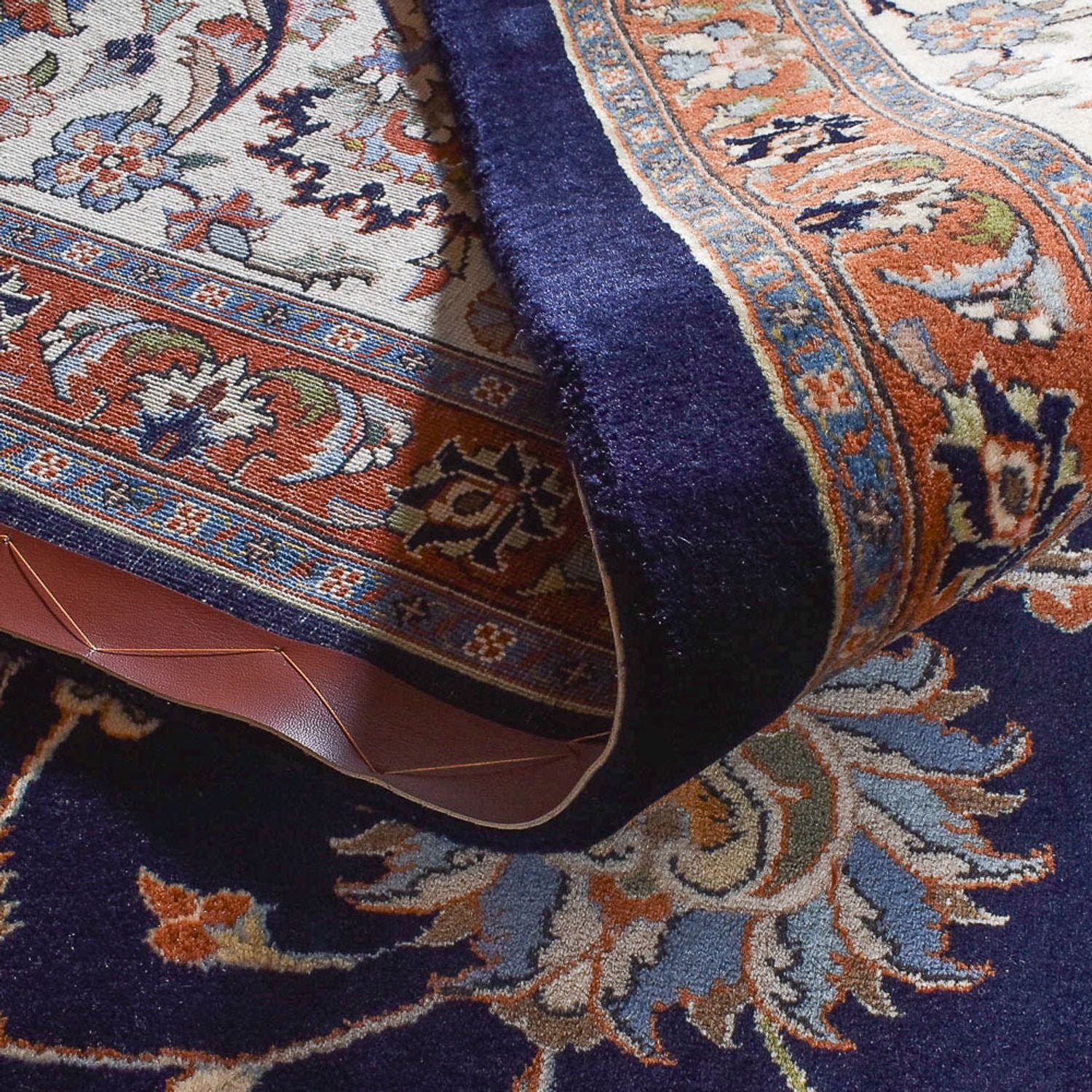 Alfombra persa - Clásica - 374 x 295 cm - azul oscuro