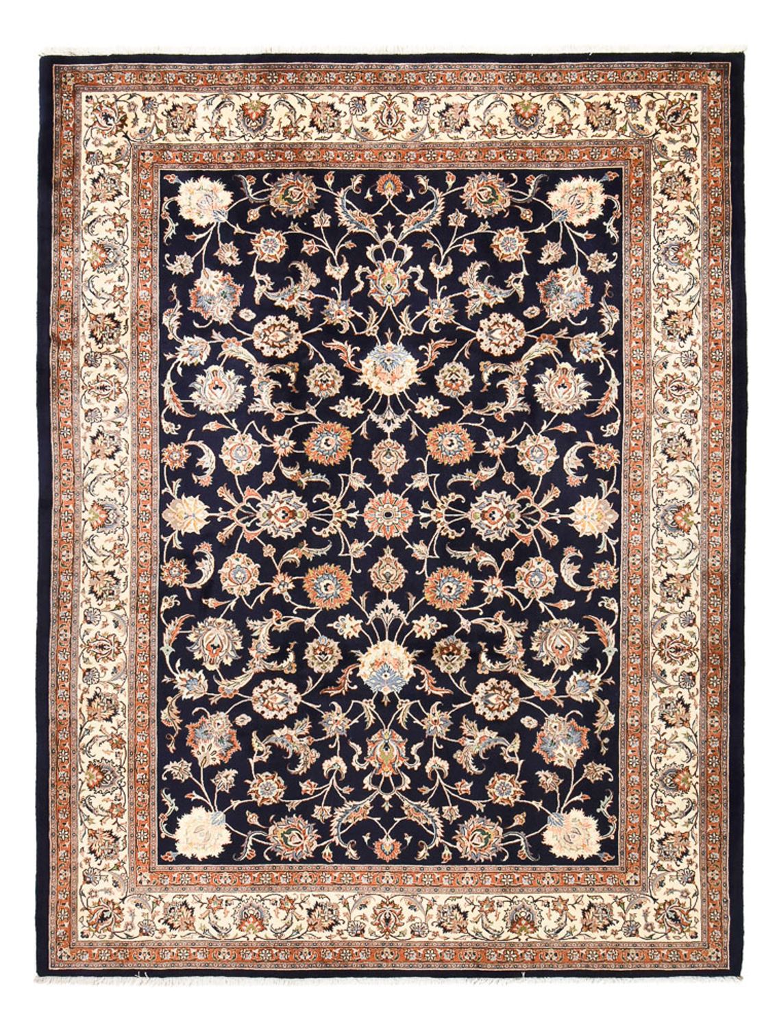 Alfombra persa - Clásica - Real - 332 x 254 cm - azul oscuro