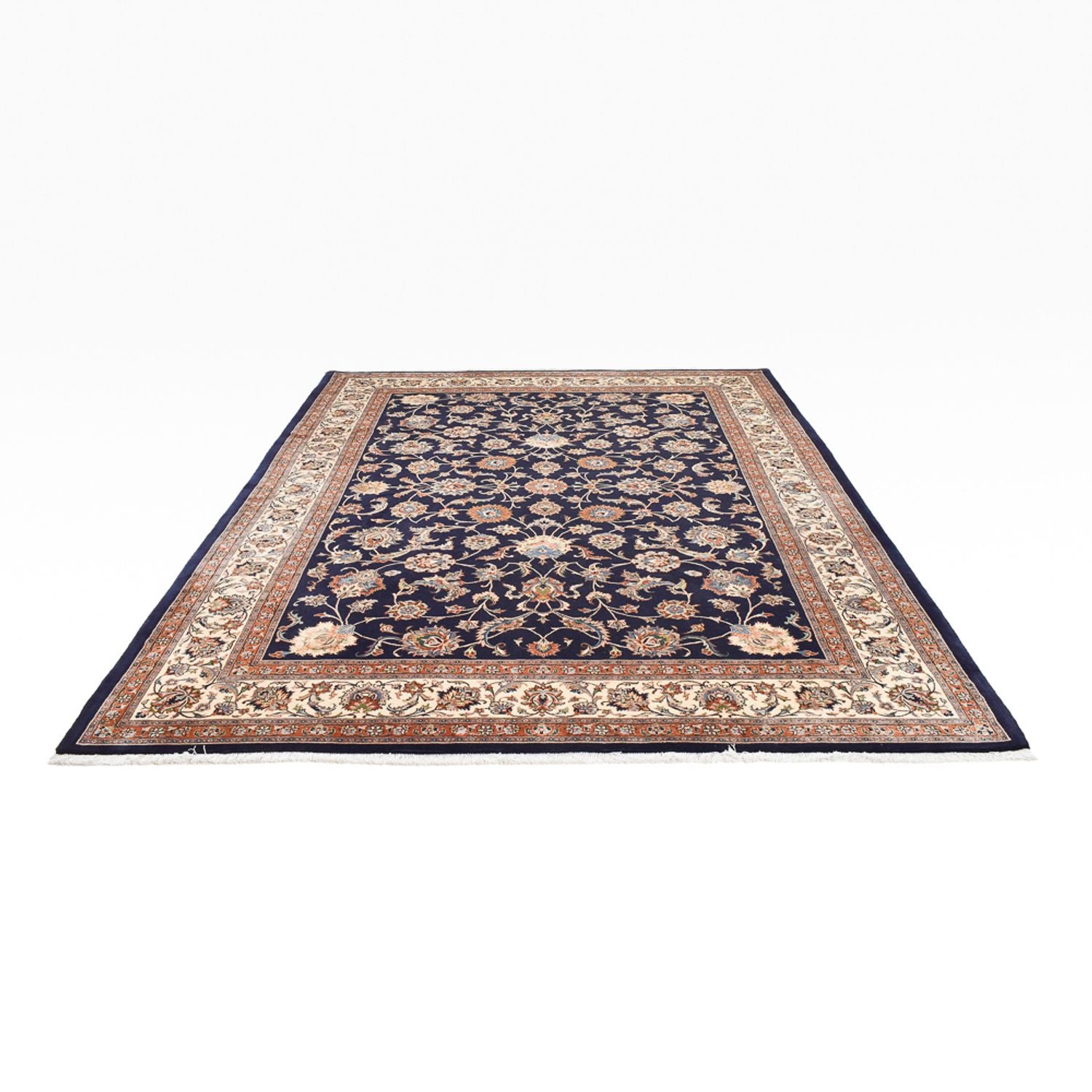 Alfombra persa - Clásica - Real - 332 x 254 cm - azul oscuro