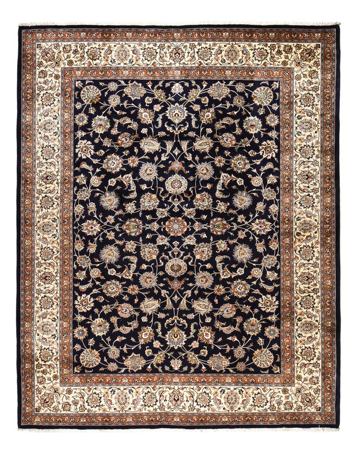 Alfombra persa - Clásica - Real - 390 x 303 cm - azul oscuro