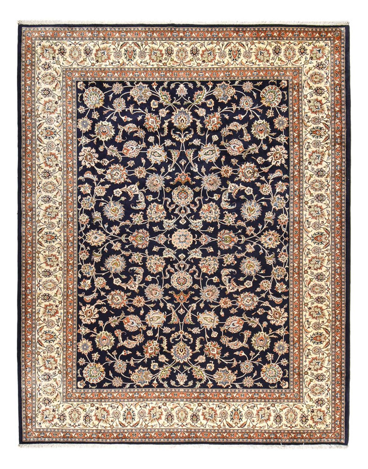Alfombra persa - Clásica - Real - 385 x 300 cm - azul oscuro