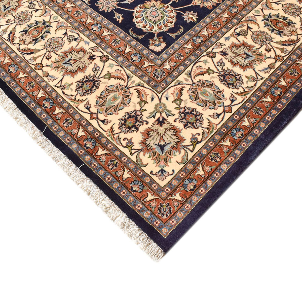 Alfombra persa - Clásica - Real - 385 x 300 cm - azul oscuro