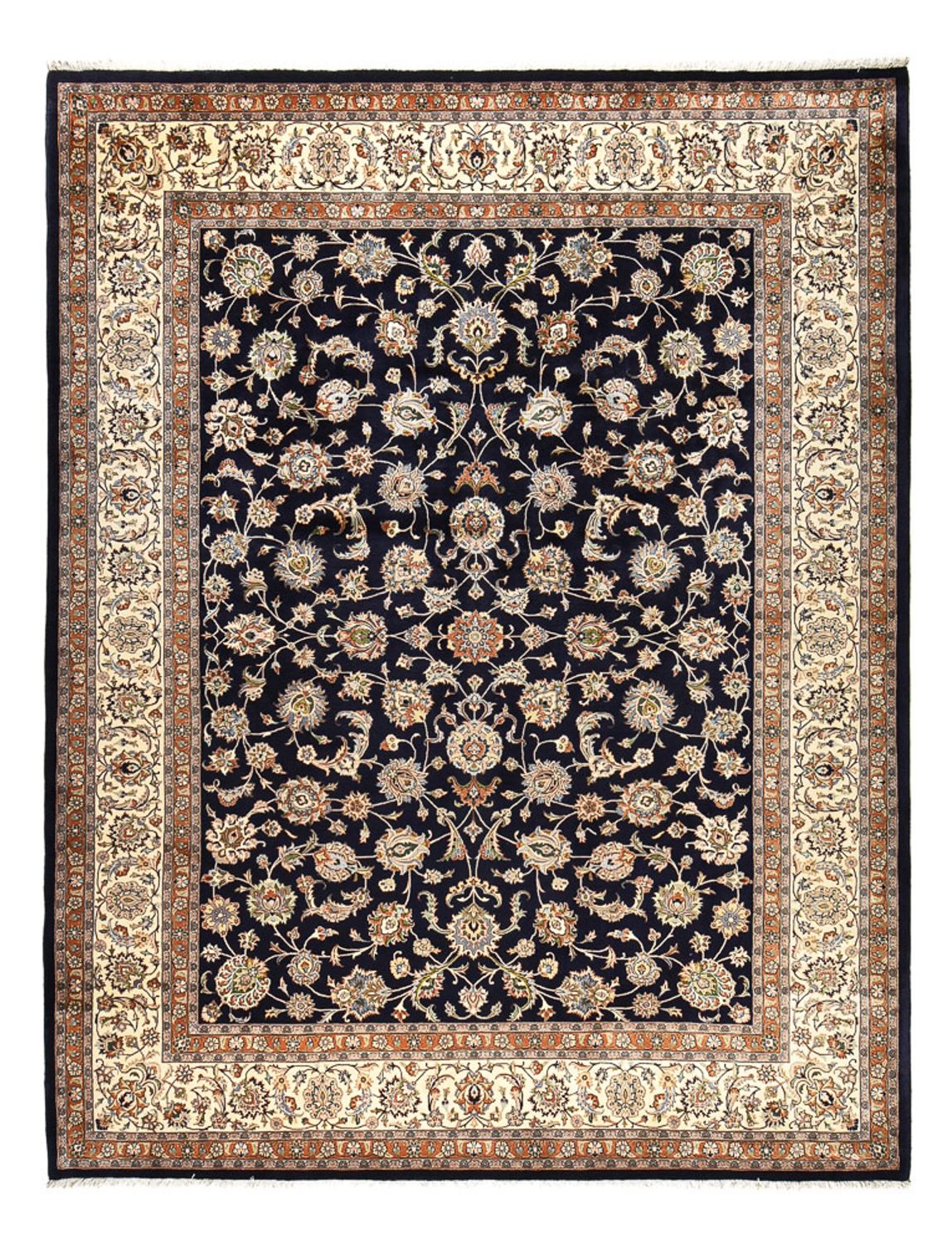 Alfombra persa - Clásica - Real - 391 x 302 cm - azul oscuro