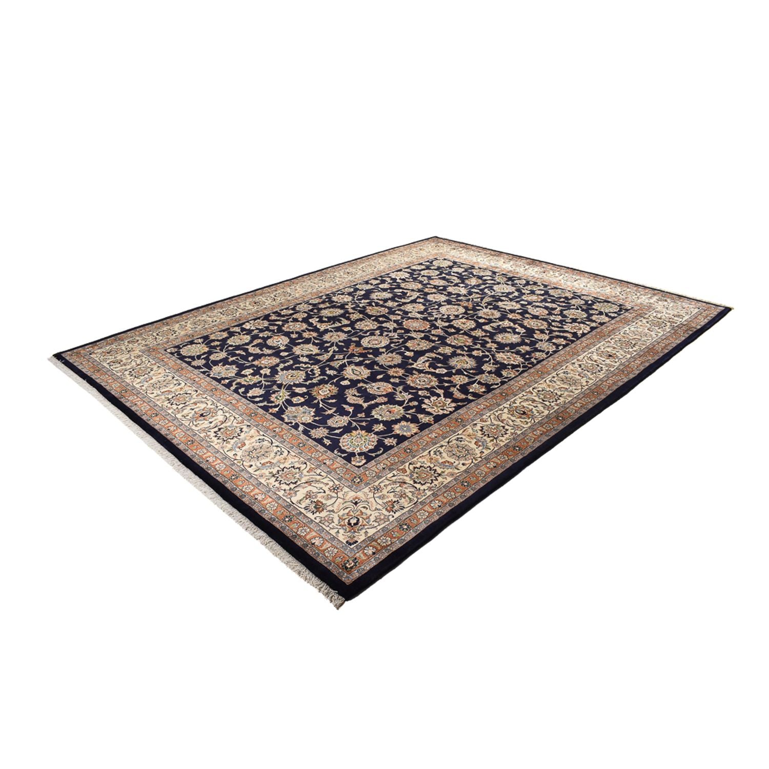 Alfombra persa - Clásica - Real - 391 x 302 cm - azul oscuro