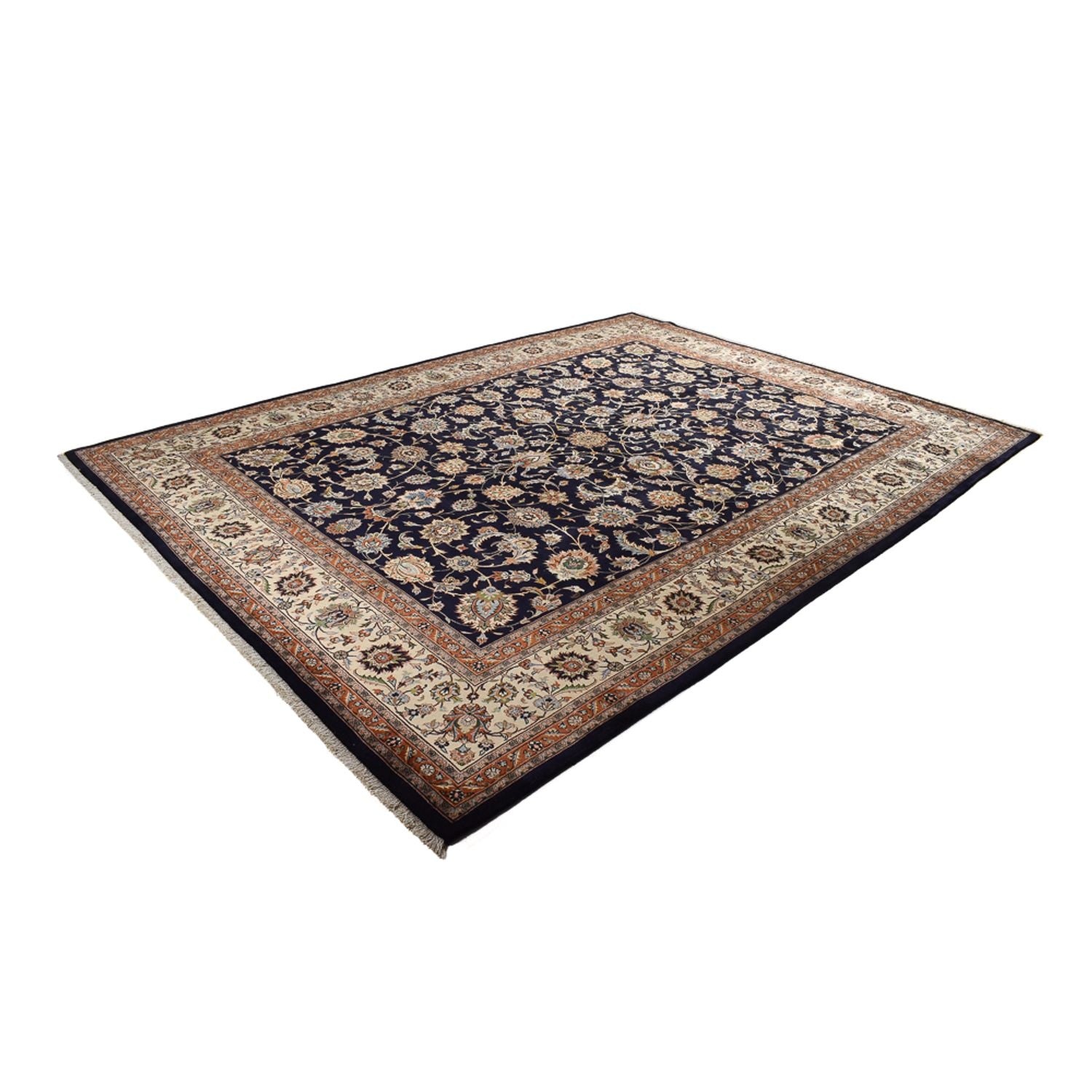 Alfombra persa - Clásica - Real - 397 x 298 cm - azul oscuro