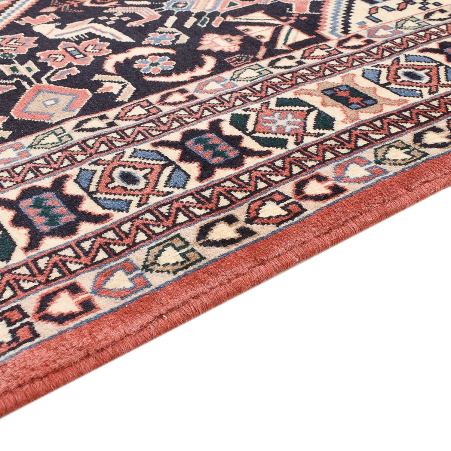 Alfombra Gabbeh - Persa Kashkuli - 192 x 150 cm - azul oscuro