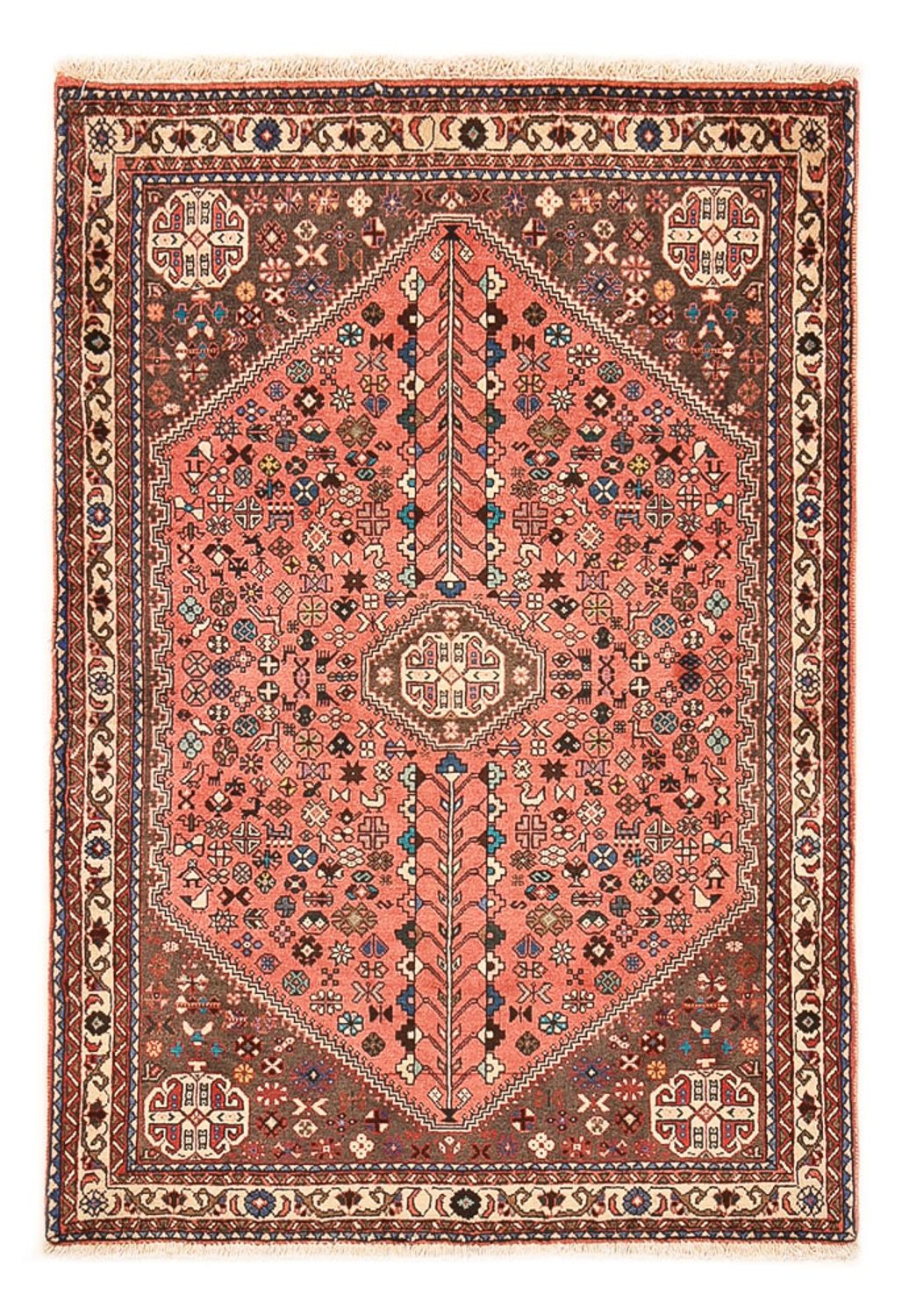 Alfombra persa - Nómada - 144 x 98 cm - rojo claro