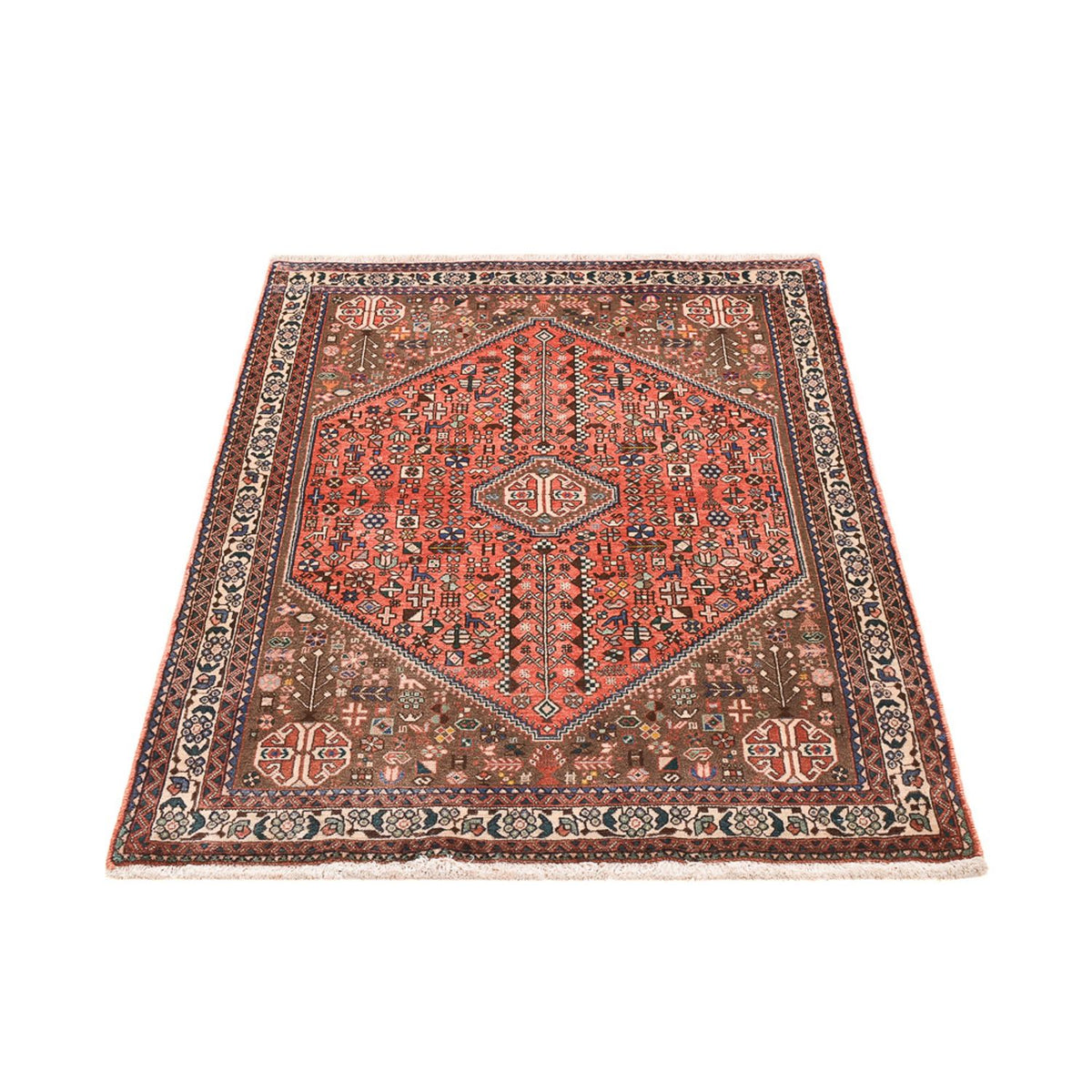 Alfombra persa - Nómada - 150 x 102 cm - rojo claro