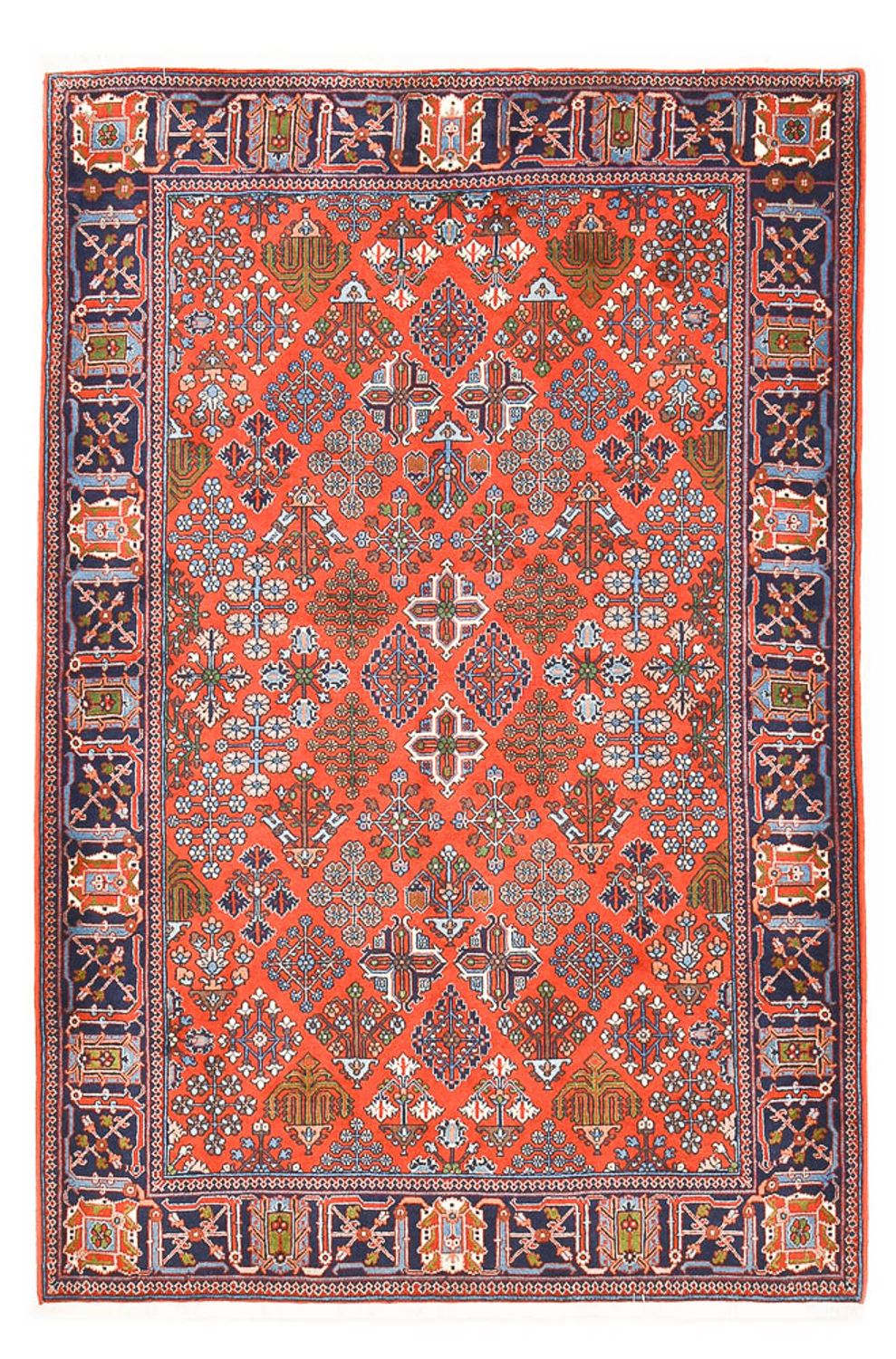 Alfombra persa - Nómada - 204 x 138 cm - rojo claro