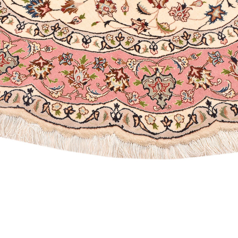 Alfombra Persa - Tabriz - Real redondo  - 200 x 200 cm - crema