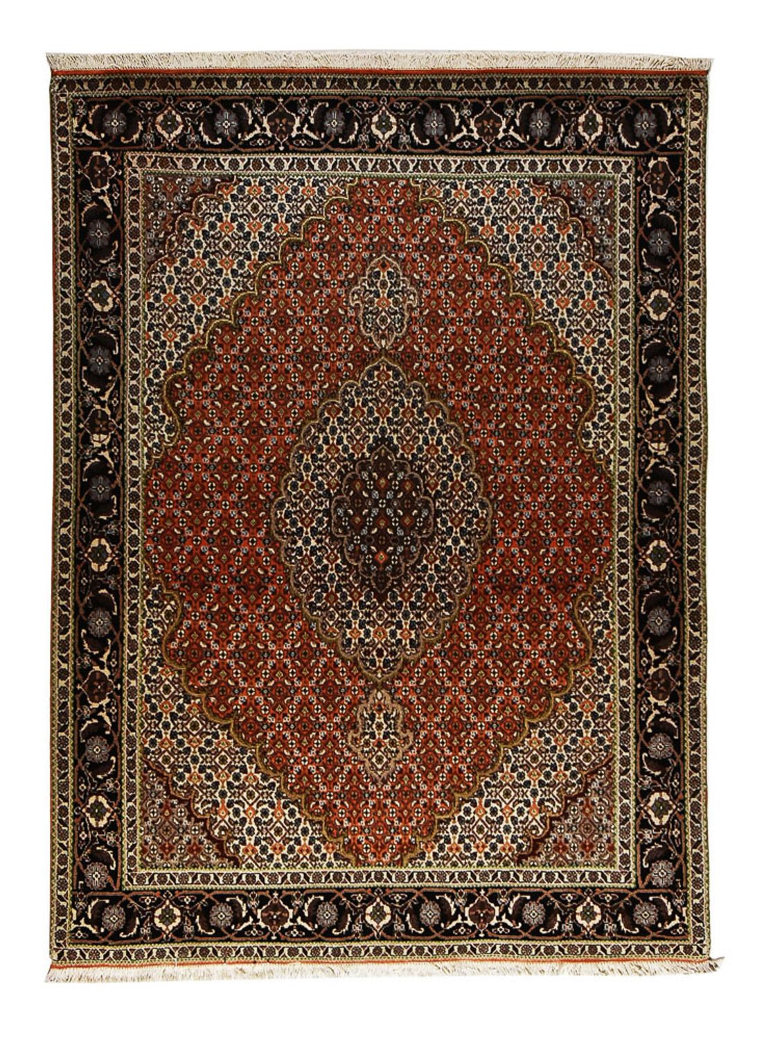 Alfombra Persa - Tabriz - Real - 206 x 150 cm - rojo