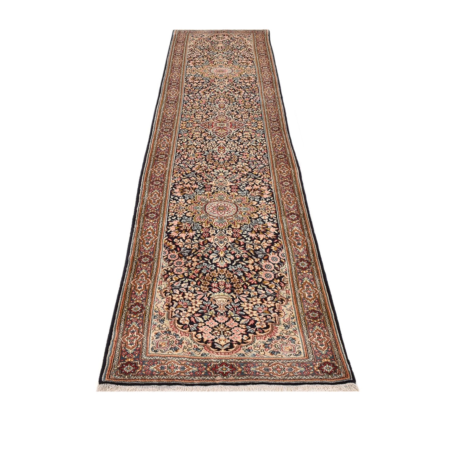 Alfombra de pasillo Alfombra persa - Real - 390 x 85 cm - beige oscuro
