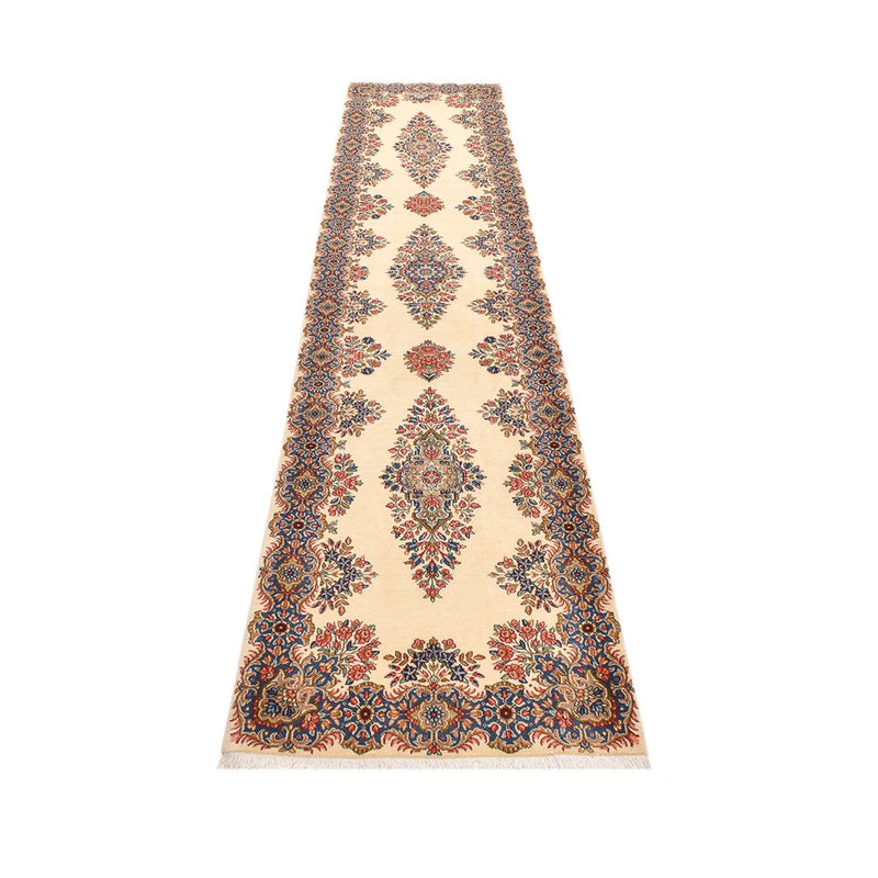 Alfombra de pasillo Alfombra persa - Real - 405 x 85 cm - crema