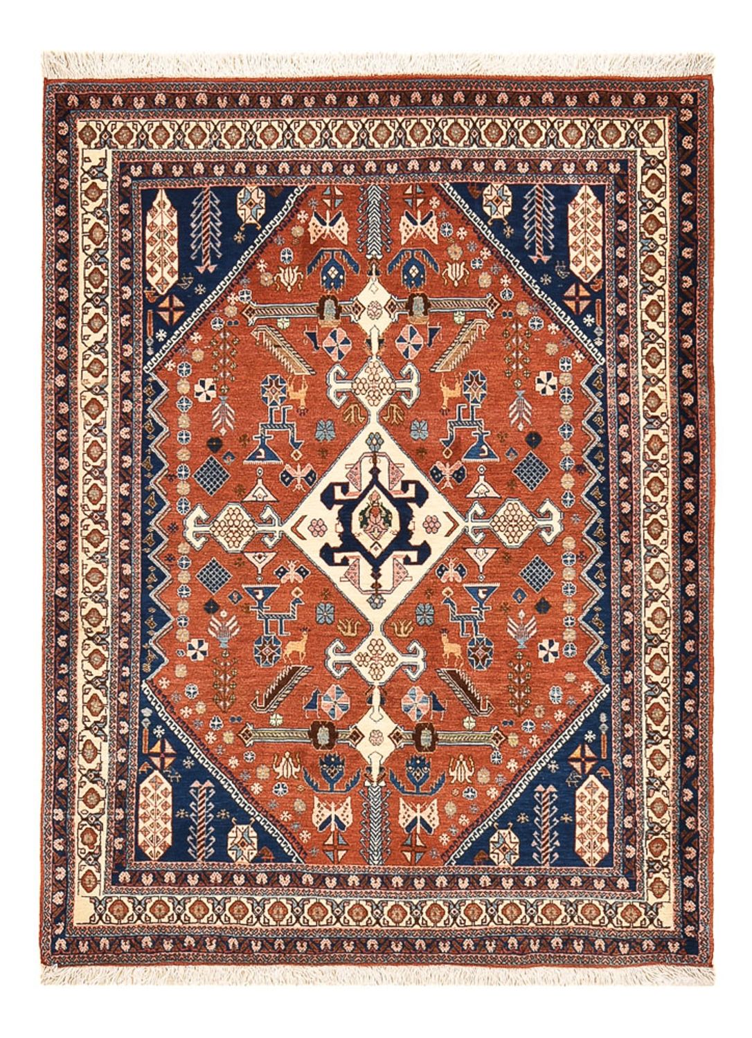 Alfombra Gabbeh - Persa Kashkuli - 157 x 113 cm - multicolor