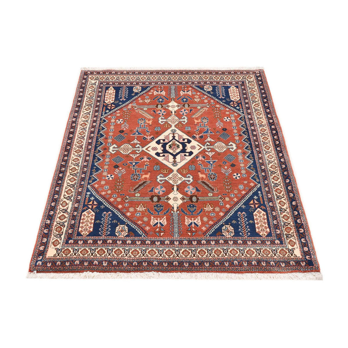 Alfombra Gabbeh - Persa Kashkuli - 157 x 113 cm - multicolor