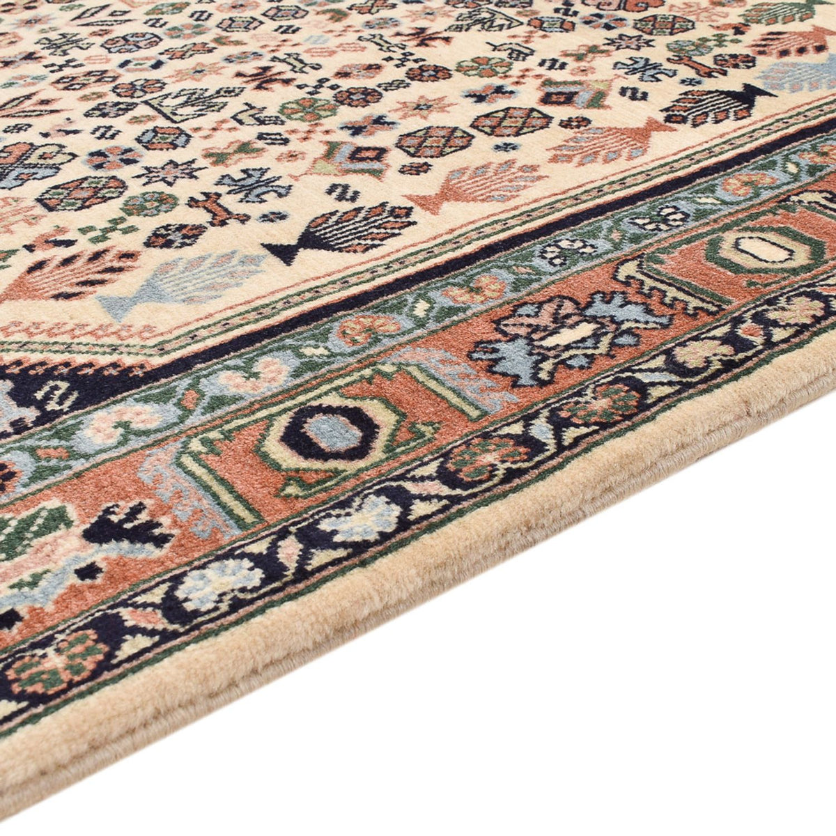 Alfombra Gabbeh - Persa Kashkuli - 209 x 145 cm - azul oscuro