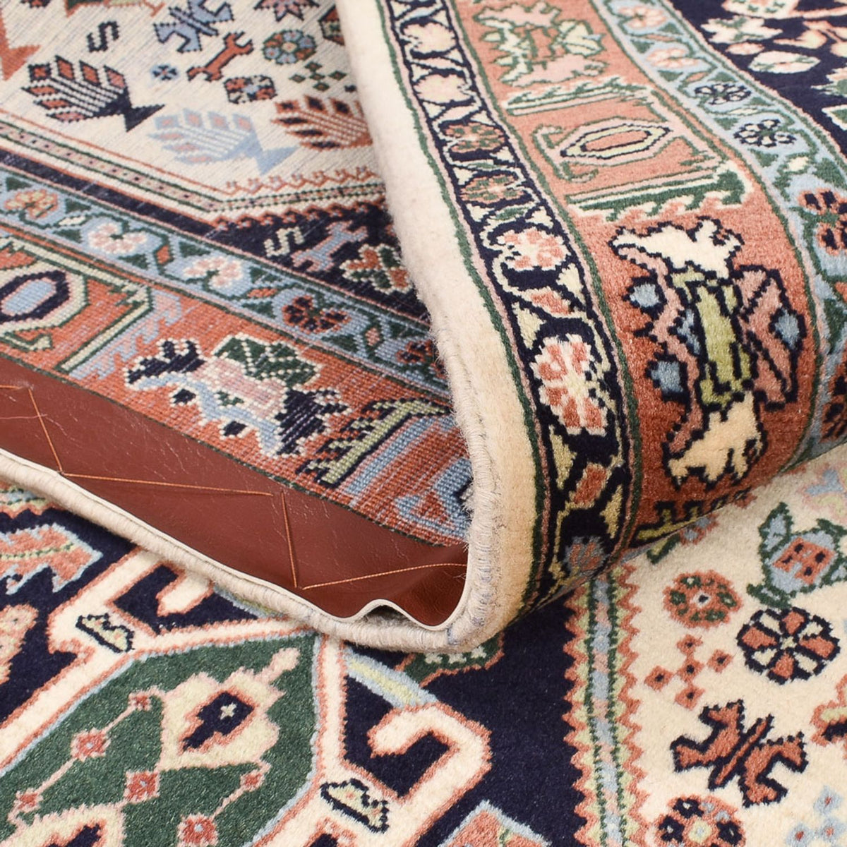 Alfombra Gabbeh - Persa Kashkuli - 209 x 145 cm - azul oscuro