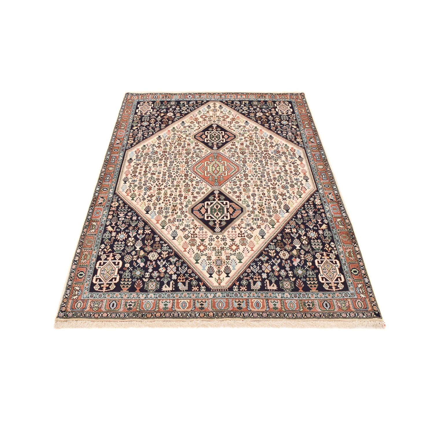 Alfombra Gabbeh - Persa Kashkuli - 209 x 145 cm - azul oscuro