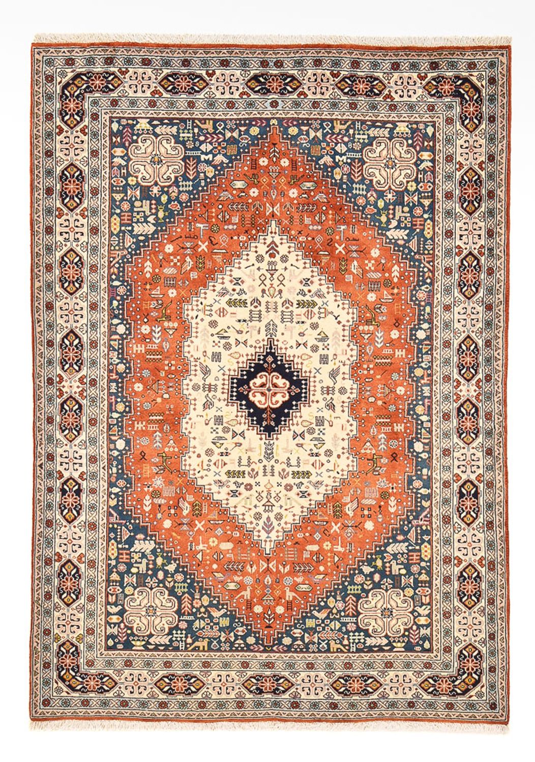 Alfombra Gabbeh - Persa Kashkuli - 205 x 147 cm - multicolor