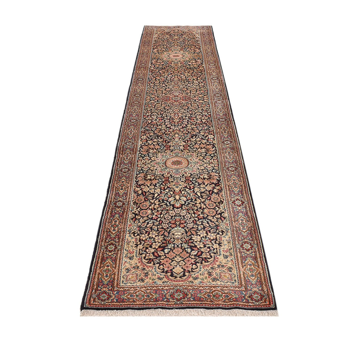 Alfombra de pasillo Alfombra persa - Real - 420 x 83 cm - beige oscuro