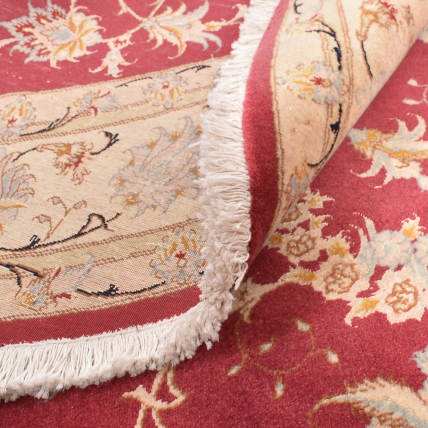 Alfombra Persa - Tabriz - Real redondo  - 200 x 200 cm - rojo