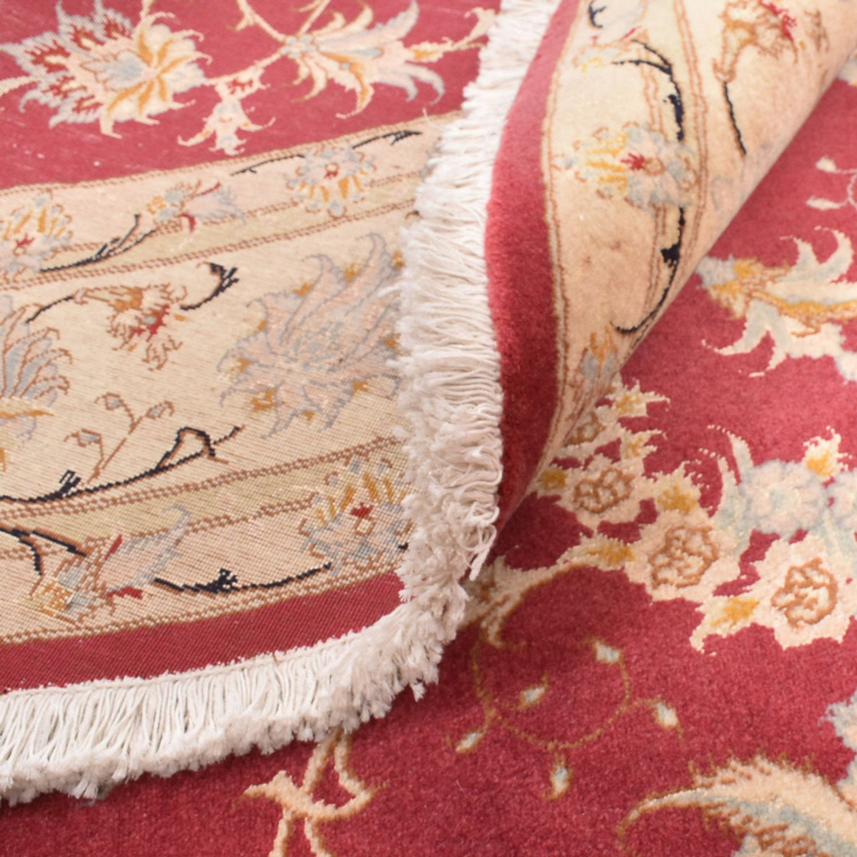 Alfombra Persa - Tabriz - Real redondo  - 200 x 200 cm - rojo