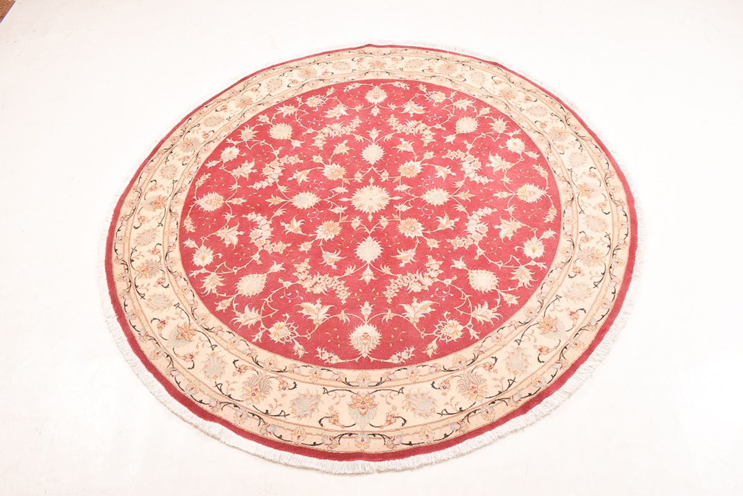 Alfombra Persa - Tabriz - Real redondo  - 200 x 200 cm - rojo
