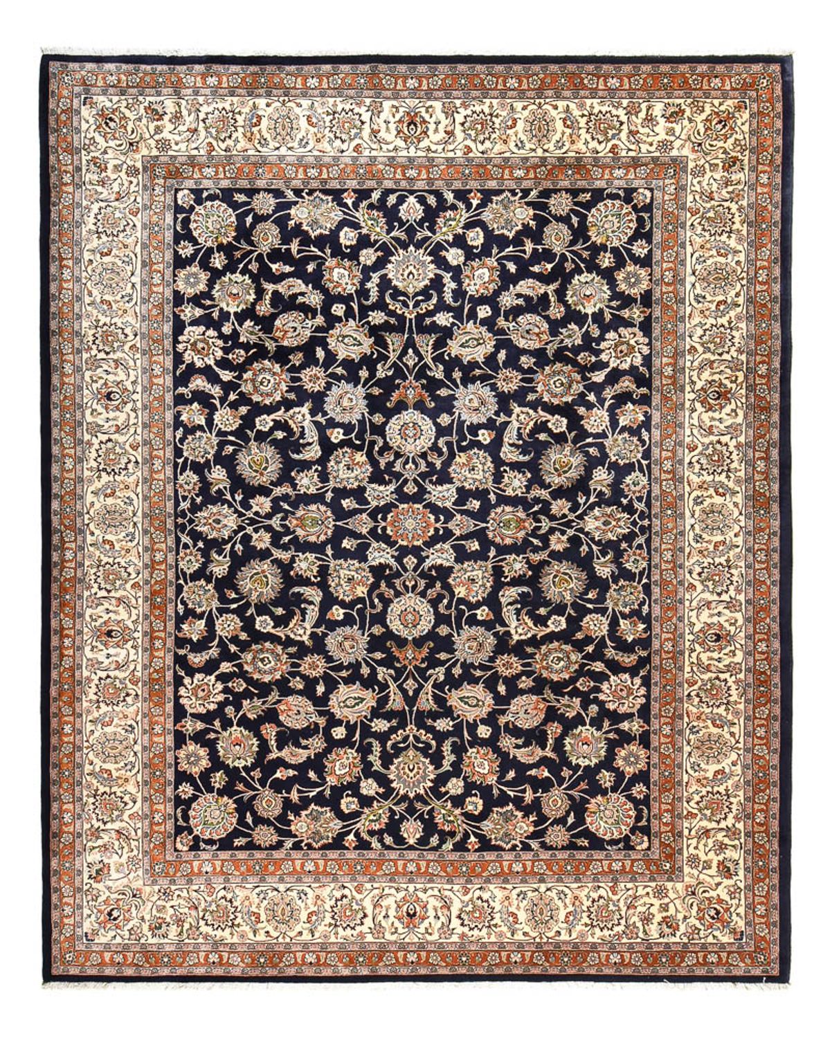 Alfombra persa - Clásica - Real - 387 x 302 cm - azul oscuro