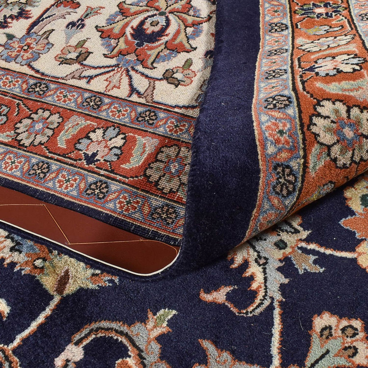 Alfombra persa - Clásica - Real - 387 x 302 cm - azul oscuro