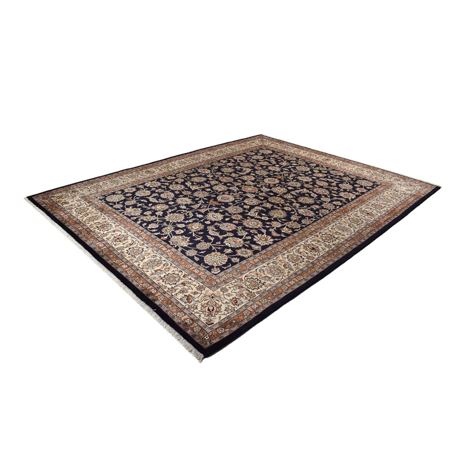 Alfombra persa - Clásica - Real - 387 x 302 cm - azul oscuro
