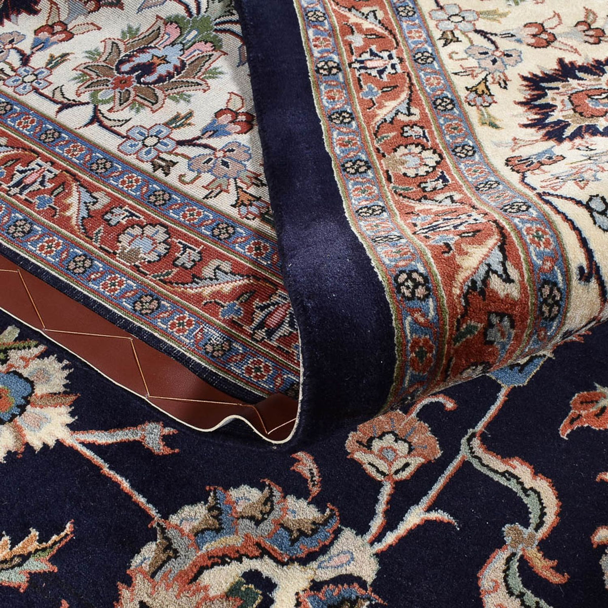 Alfombra persa - Clásica - Real - 390 x 300 cm - azul oscuro